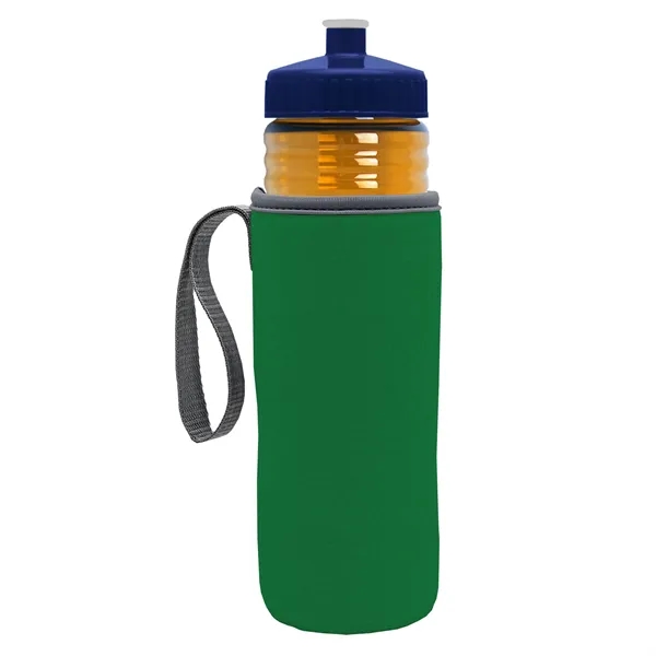 24 oz. Sports Bottle & Caddy - Push-Pull Lid... from ASI 40480 Koozie Group
