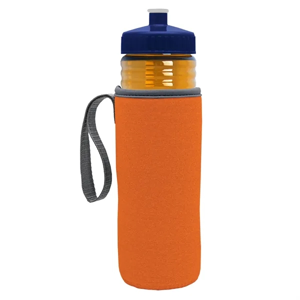 24 oz. Sports Bottle & Caddy - Push-Pull Lid... from ASI 40480 Koozie Group