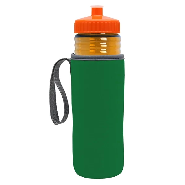 24 oz. Sports Bottle & Caddy - Push-Pull Lid... from ASI 40480 Koozie Group