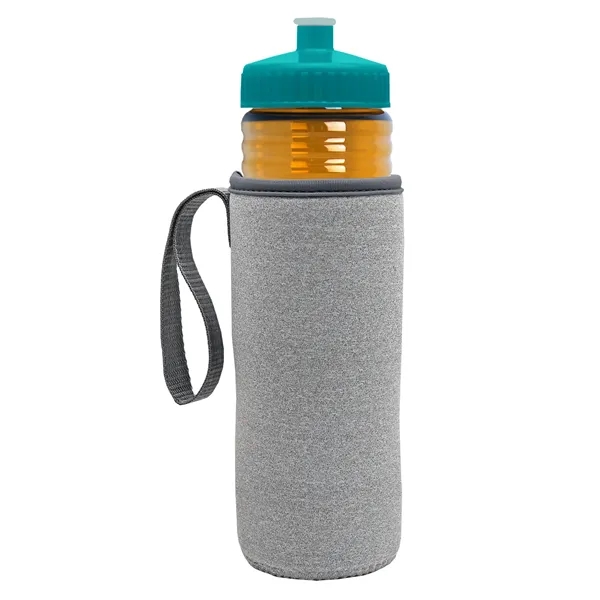 24 oz. Sports Bottle & Caddy - Push-Pull Lid... from ASI 40480 Koozie Group