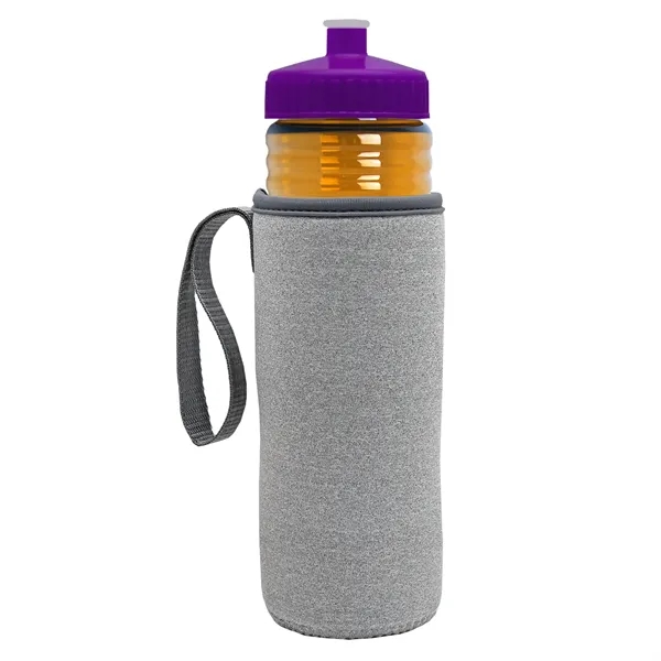 24 oz. Sports Bottle & Caddy - Push-Pull Lid... from ASI 40480 Koozie Group