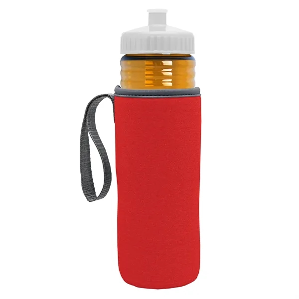 24 oz. Sports Bottle & Caddy - Push-Pull Lid... from ASI 40480 Koozie Group