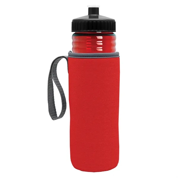 24 oz. Sports Bottle & Caddy - Push-Pull Lid... from ASI 40480 Koozie Group