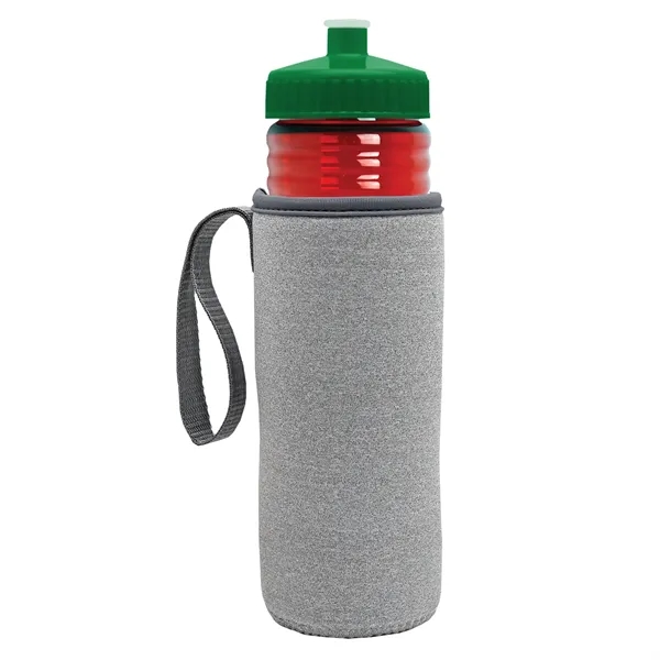 24 oz. Sports Bottle & Caddy - Push-Pull Lid... from ASI 40480 Koozie Group