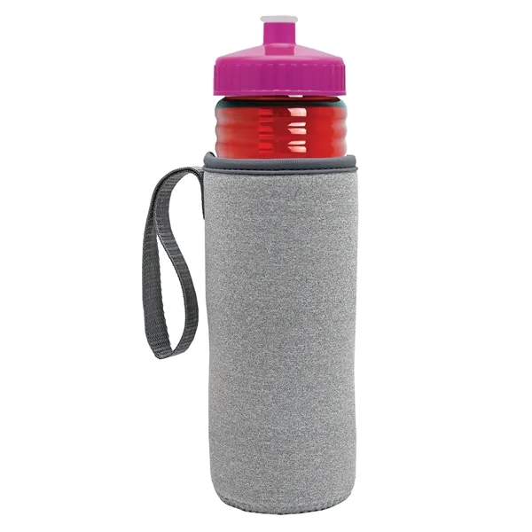 24 oz. Sports Bottle & Caddy - Push-Pull Lid... from ASI 40480 Koozie Group