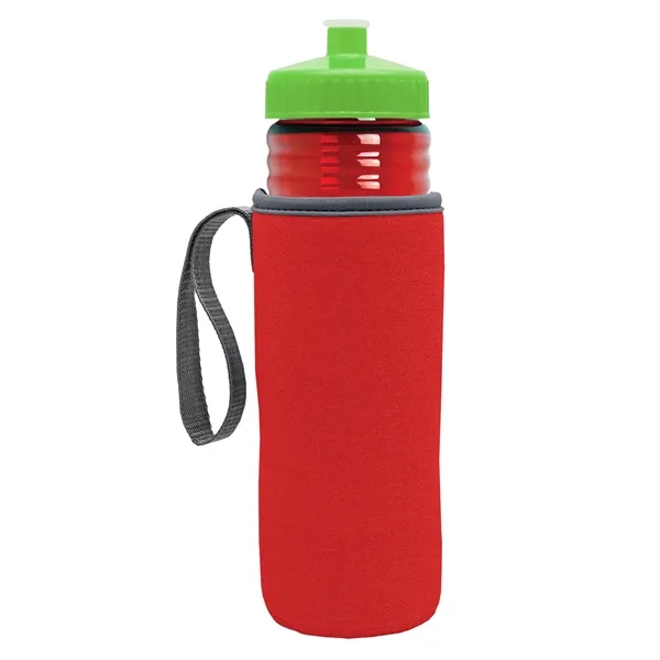 24 oz. Sports Bottle & Caddy - Push-Pull Lid... from ASI 40480 Koozie Group