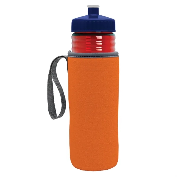 24 oz. Sports Bottle & Caddy - Push-Pull Lid... from ASI 40480 Koozie Group