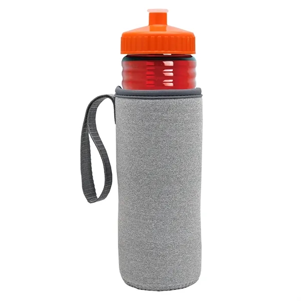 24 oz. Sports Bottle & Caddy - Push-Pull Lid... from ASI 40480 Koozie Group