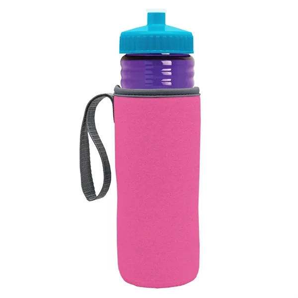 24 oz. Sports Bottle & Caddy - Push-Pull Lid... from ASI 40480 Koozie Group
