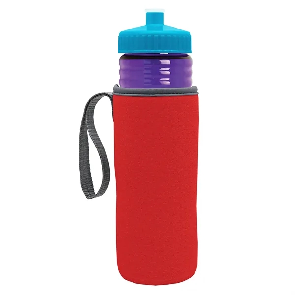 24 oz. Sports Bottle & Caddy - Push-Pull Lid... from ASI 40480 Koozie Group