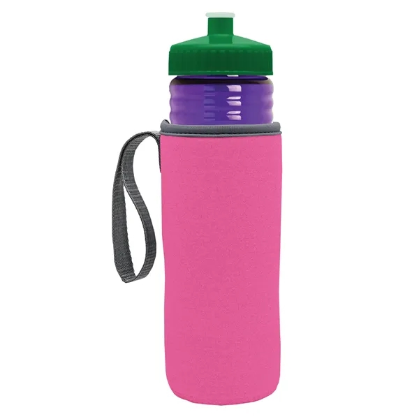 24 oz. Sports Bottle & Caddy - Push-Pull Lid... from ASI 40480 Koozie Group