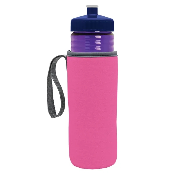 24 oz. Sports Bottle & Caddy - Push-Pull Lid... from ASI 40480 Koozie Group