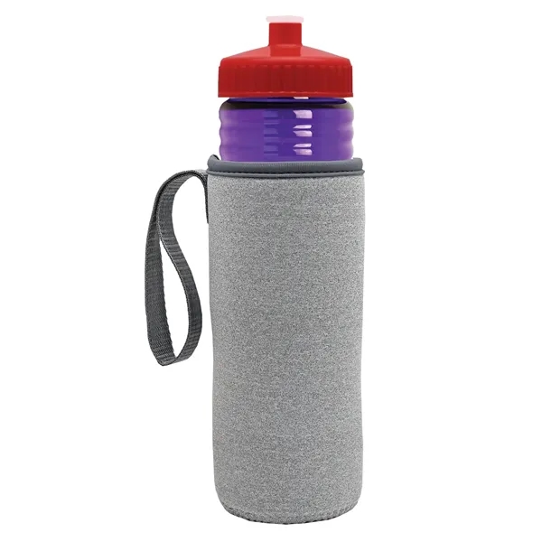 24 oz. Sports Bottle & Caddy - Push-Pull Lid... from ASI 40480 Koozie Group