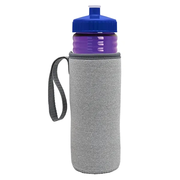 24 oz. Sports Bottle & Caddy - Push-Pull Lid... from ASI 40480 Koozie Group