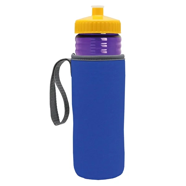 24 oz. Sports Bottle & Caddy - Push-Pull Lid... from ASI 40480 Koozie Group