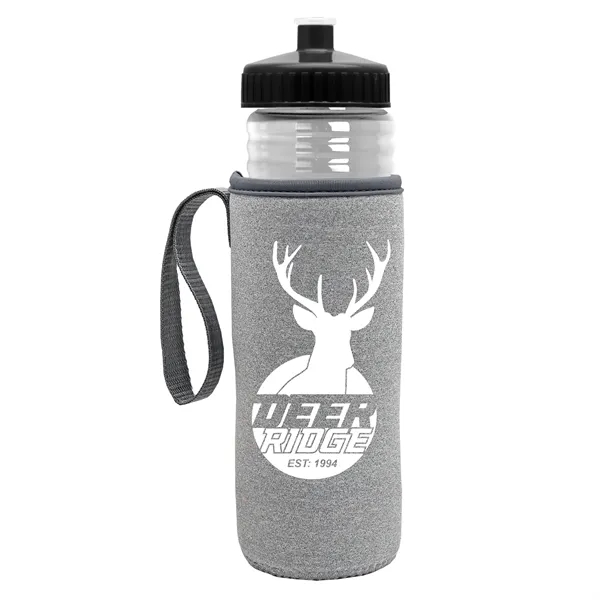 24 oz. Sports Bottle & Caddy - Push-Pull Lid... from ASI 40480 Koozie Group