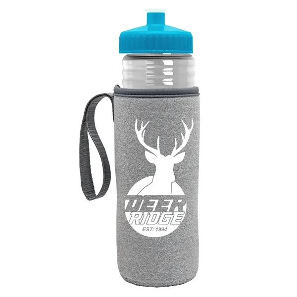 24 oz. Sports Bottle & Caddy - Push-Pull Lid... from ASI 40480 Koozie Group