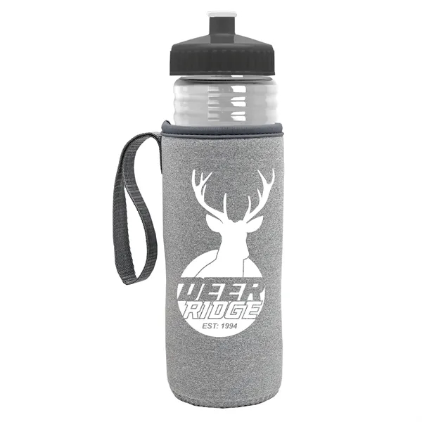 24 oz. Sports Bottle & Caddy - Push-Pull Lid... from ASI 40480 Koozie Group