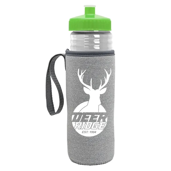 24 oz. Sports Bottle & Caddy - Push-Pull Lid... from ASI 40480 Koozie Group