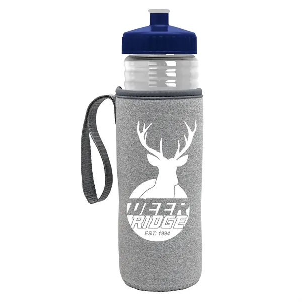 24 oz. Sports Bottle & Caddy - Push-Pull Lid... from ASI 40480 Koozie Group