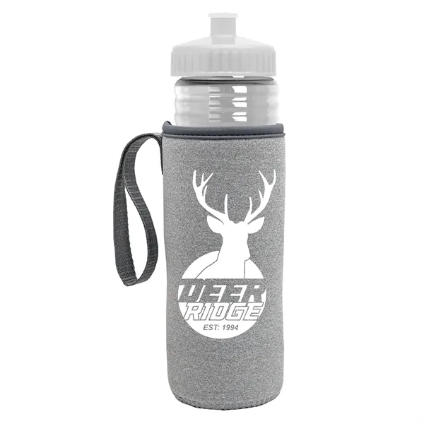 24 oz. Sports Bottle & Caddy - Push-Pull Lid... from ASI 40480 Koozie Group