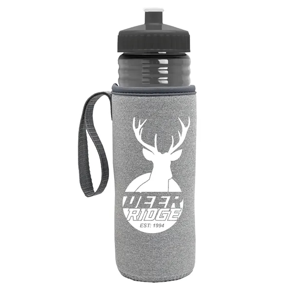 24 oz. Sports Bottle & Caddy - Push-Pull Lid... from ASI 40480 Koozie Group