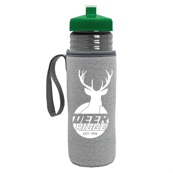 24 oz. Sports Bottle & Caddy - Push-Pull Lid... from ASI 40480 Koozie Group