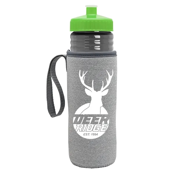 24 oz. Sports Bottle & Caddy - Push-Pull Lid... from ASI 40480 Koozie Group