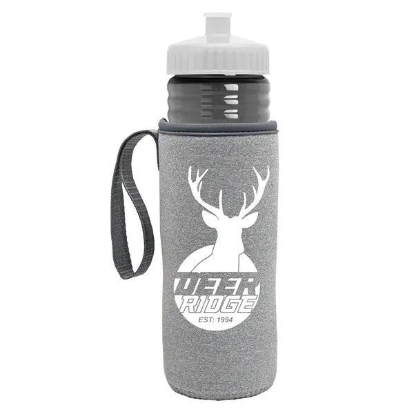 24 oz. Sports Bottle & Caddy - Push-Pull Lid... from ASI 40480 Koozie Group