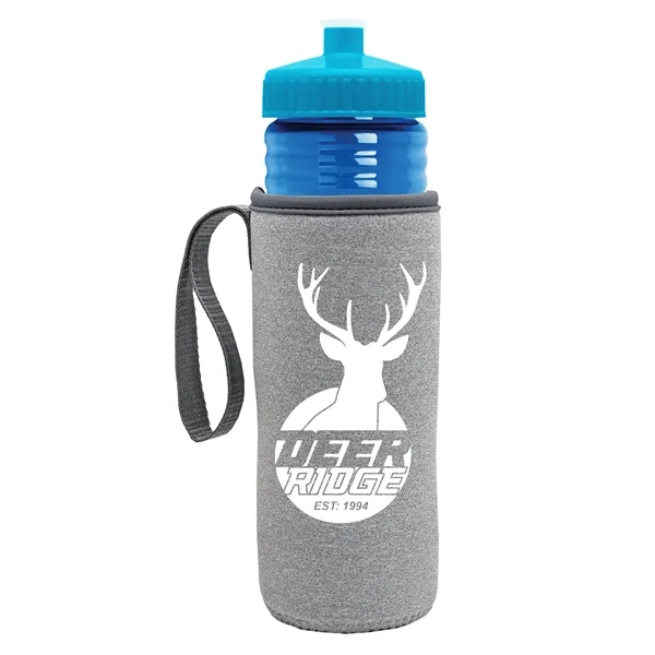 24 oz. Sports Bottle & Caddy - Push-Pull Lid... from ASI 40480 Koozie Group