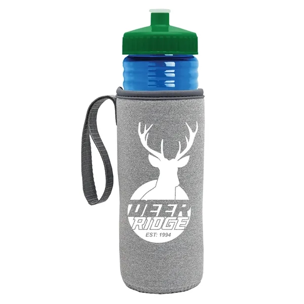 24 oz. Sports Bottle & Caddy - Push-Pull Lid... from ASI 40480 Koozie Group