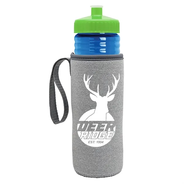 24 oz. Sports Bottle & Caddy - Push-Pull Lid... from ASI 40480 Koozie Group