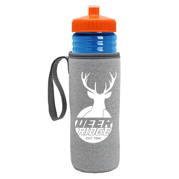 24 oz. Sports Bottle & Caddy - Push-Pull Lid... from ASI 40480 Koozie Group
