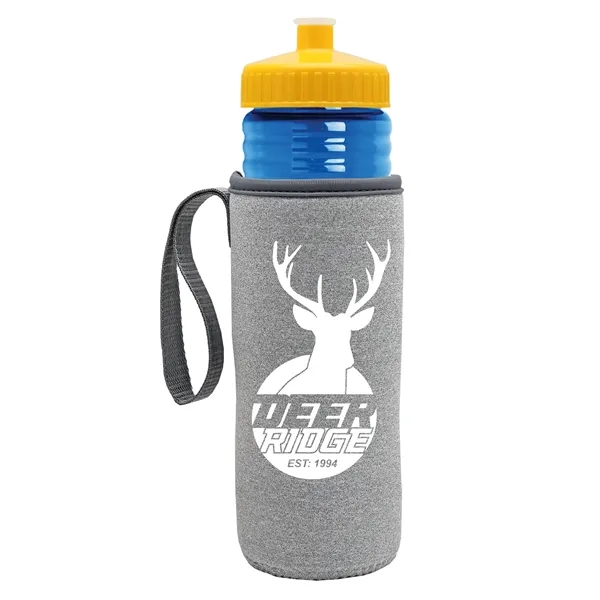 24 oz. Sports Bottle & Caddy - Push-Pull Lid... from ASI 40480 Koozie Group