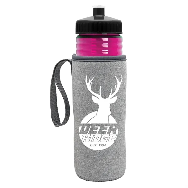 24 oz. Sports Bottle & Caddy - Push-Pull Lid... from ASI 40480 Koozie Group