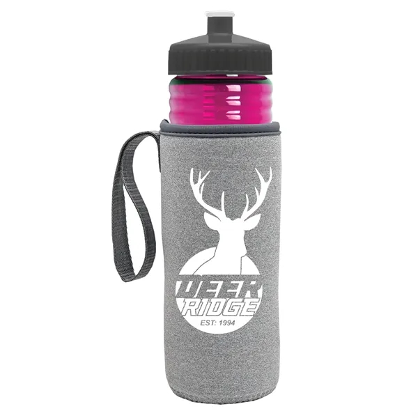 24 oz. Sports Bottle & Caddy - Push-Pull Lid... from ASI 40480 Koozie Group