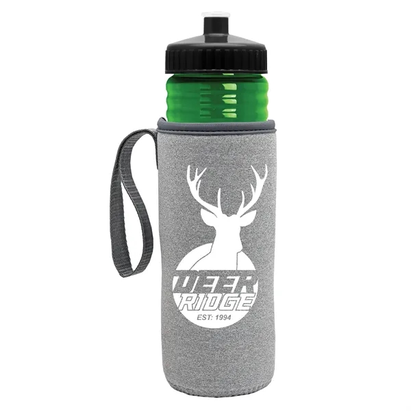 24 oz. Sports Bottle & Caddy - Push-Pull Lid... from ASI 40480 Koozie Group