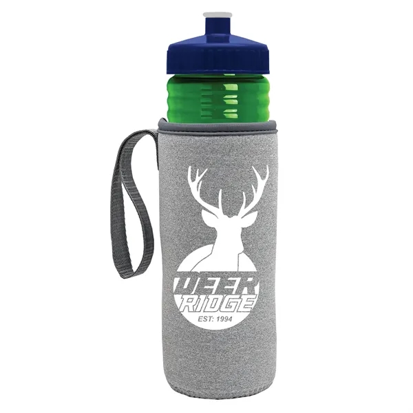 24 oz. Sports Bottle & Caddy - Push-Pull Lid... from ASI 40480 Koozie Group
