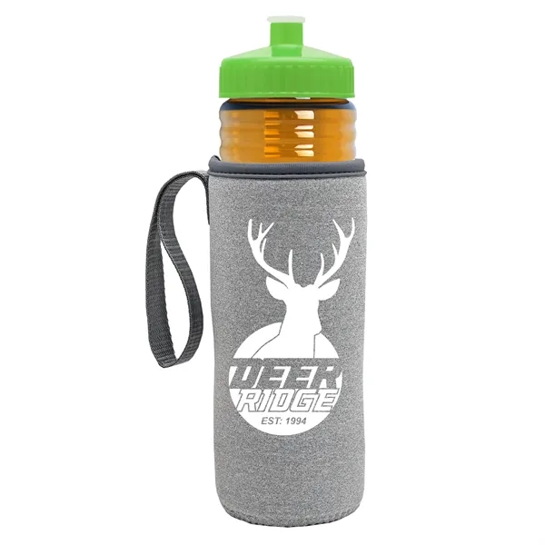 24 oz. Sports Bottle & Caddy - Push-Pull Lid... from ASI 40480 Koozie Group