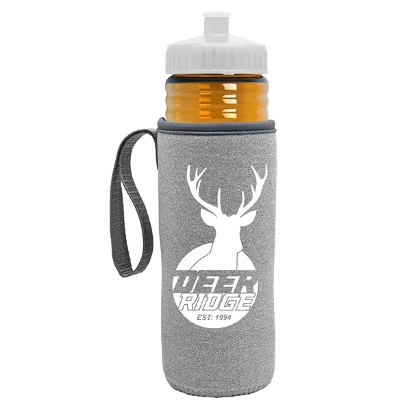 24 oz. Sports Bottle & Caddy - Push-Pull Lid... from ASI 40480 Koozie Group