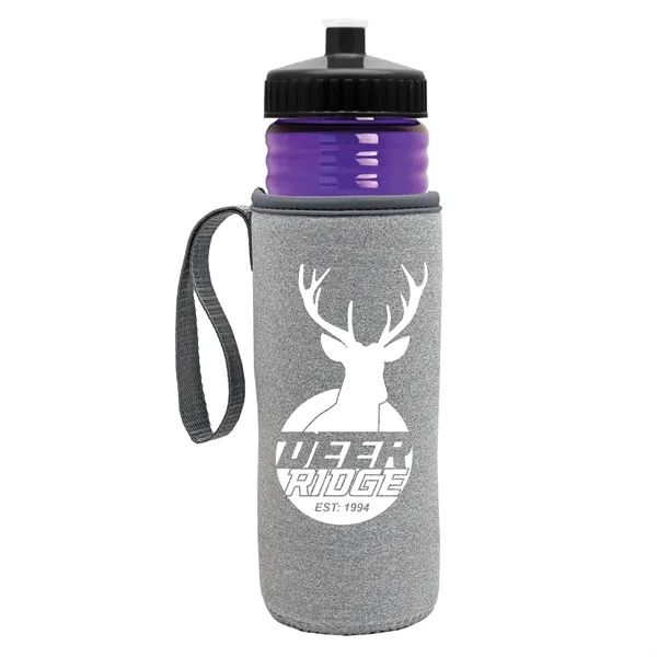 24 oz. Sports Bottle & Caddy - Push-Pull Lid... from ASI 40480 Koozie Group