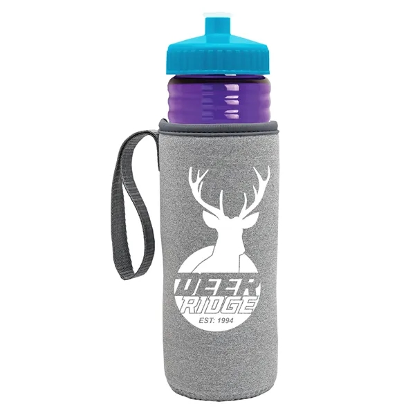 24 oz. Sports Bottle & Caddy - Push-Pull Lid... from ASI 40480 Koozie Group