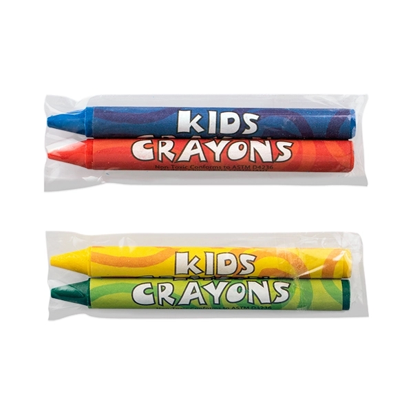 2 pack of non-toxic crayons, in assorted colors. Blank.... from ASI 98360 WOWLine / WOWLine®