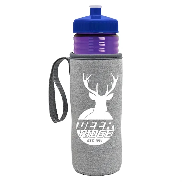 24 oz. Sports Bottle & Caddy - Push-Pull Lid... from ASI 40480 Koozie Group