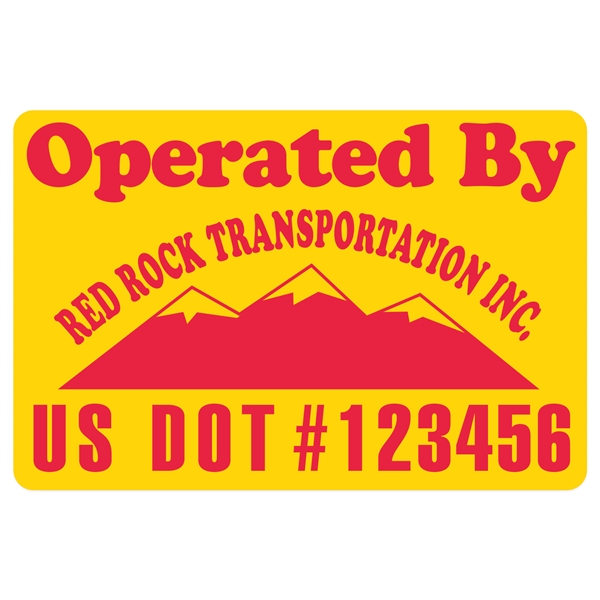 Rectangle with rounded corners truck signs & equipment decal (12 1/4"... from ASI 56950 Gill Studios Inc / Gill-Line®