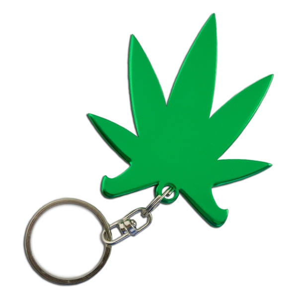 Cannabis Leaf Bottle Opener Keychain... from ASI 79840 The Proinnovative Line