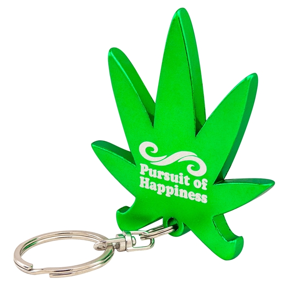 Cannabis Leaf Bottle Opener Keychain... from ASI 79840 The Proinnovative Line