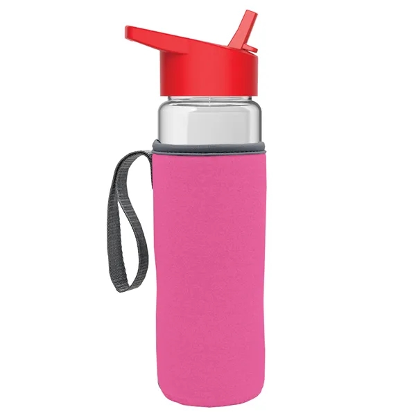 24 Oz Bottle- Flip Straw Lid & Insulator Caddy... from ASI 40480 Koozie Group