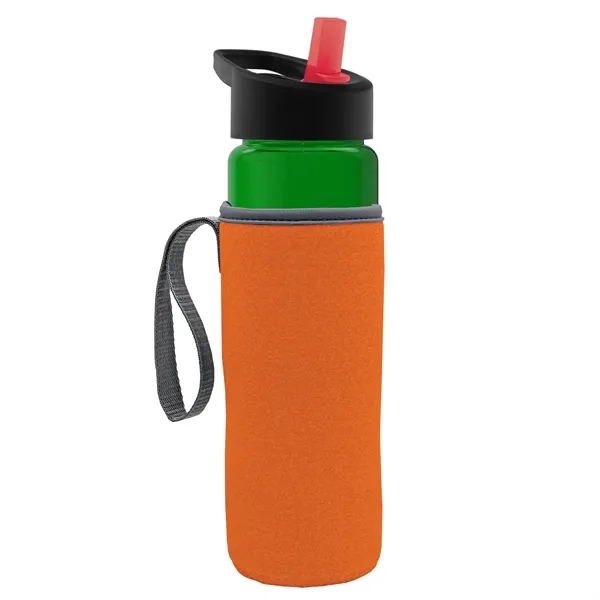 24 Oz Bottle- Flip Straw Lid & Insulator Caddy... from ASI 40480 Koozie Group