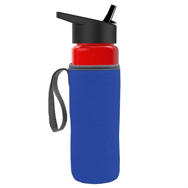 24 Oz Bottle- Flip Straw Lid & Insulator Caddy... from ASI 40480 Koozie Group